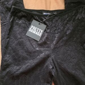 Sophisticated Black Lace Cropped Pants